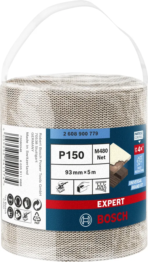 Bosch Expert M480 net sanding roll 93mm, K150, sanding sheet (5 meters)