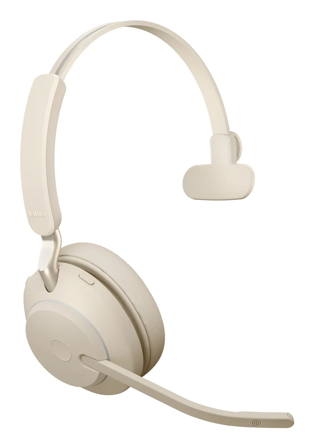 Jabra Evolve2 65 UC Wireless Mono Headset with Charging Stand, Beige