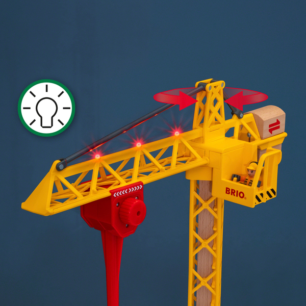 Brio large construction crane with light 33835, 5pcs
