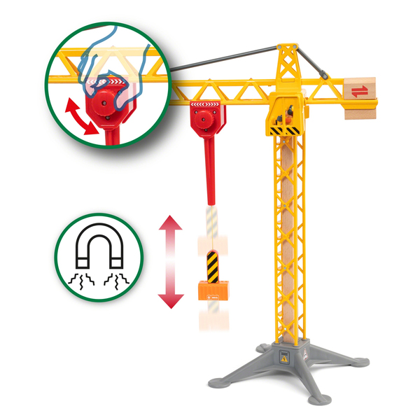Brio large construction crane with light 33835, 5pcs