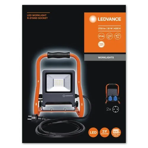 Ledvance LED Worklight, 30W, 840, R-Stand Socket