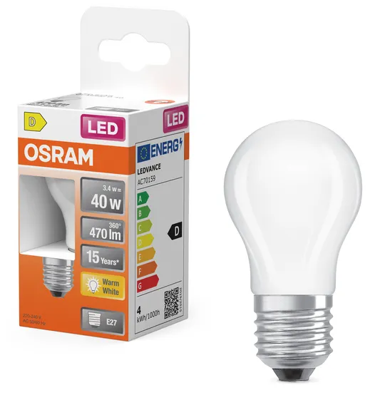 OSRAM LED Mini-Ball Globe Bulb 470 lm 3.4 W  ​​2700 K E27 Clear