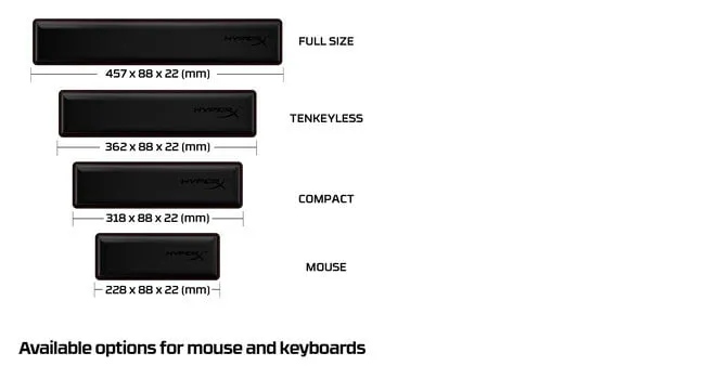 HyperX Wrist Rest Compact - Black