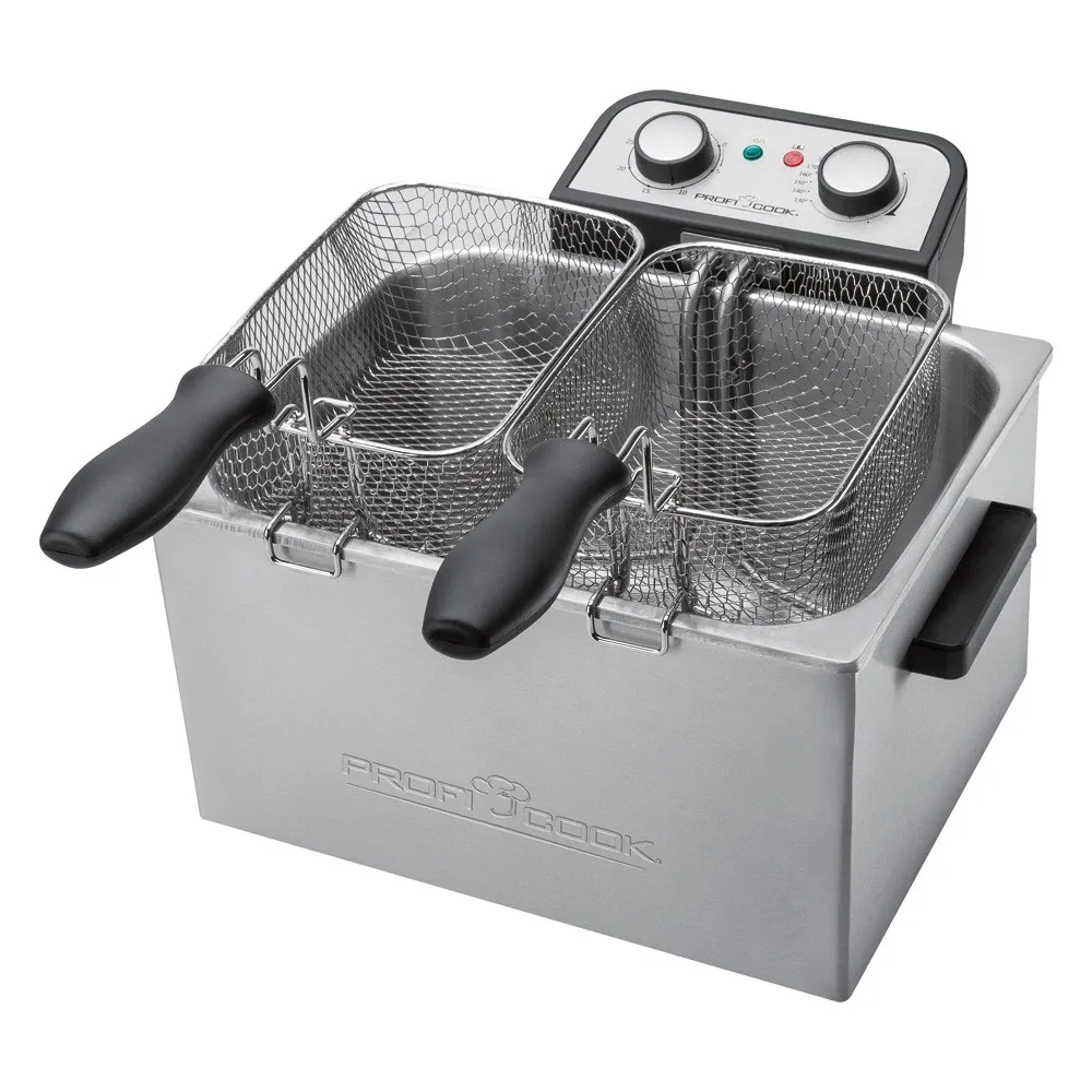 ProfiCook PC-FR 501038 Dubbel frit&ouml;s, 5 L, 3000 W, Silver