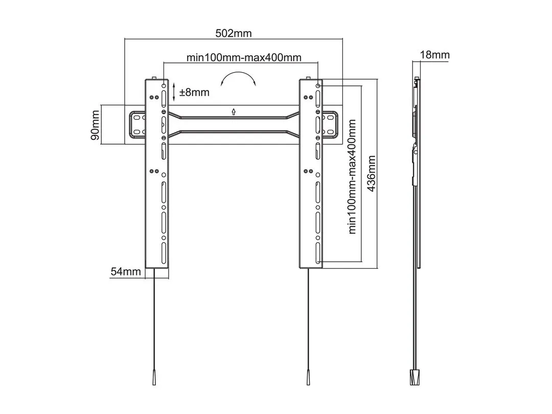 M VESA Wallmount Super Slim Fixed 400 MAX