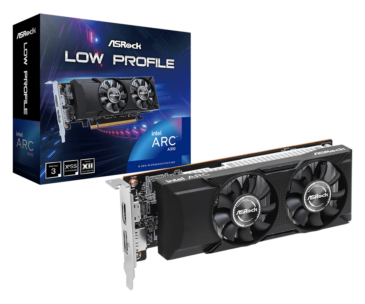 ASRock Intel Arc A310 Low Profile 4 GB grafikkort