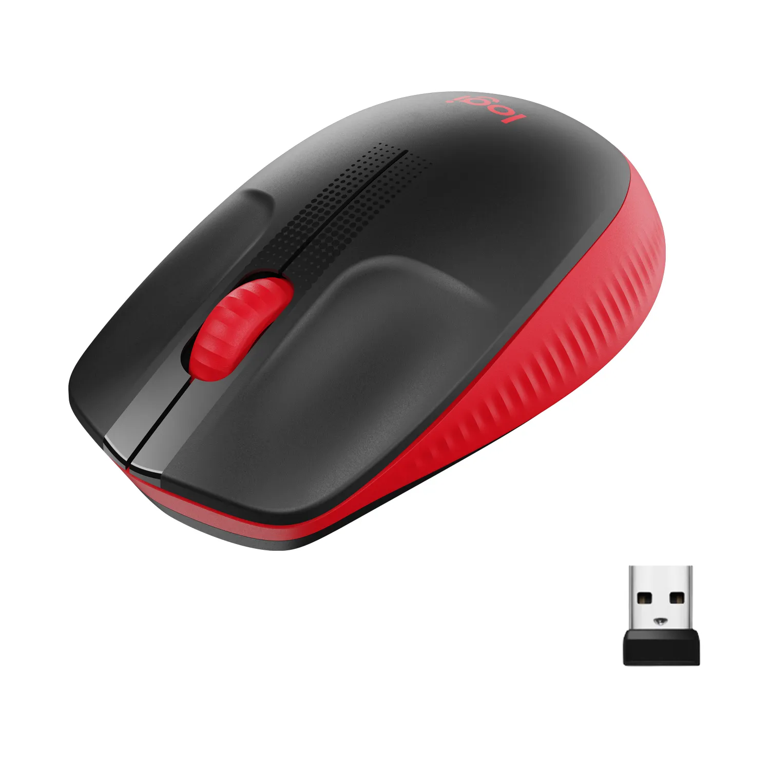 Logitech M190 - wireless mouse, Red