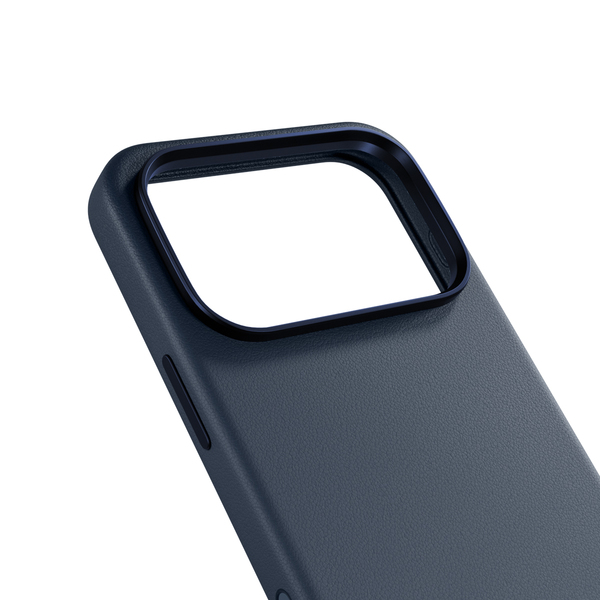 Epico Leather Pro Mag+ Case | iPhone 17 Pro/18 Pro | Blue | Qi2  &amp;  MagSafe Compatible | Camera Island Protector