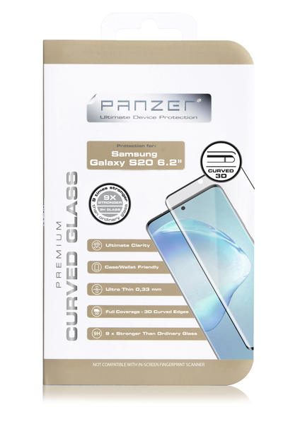 Panzer Curved Glass, Galaxy S20 - skärmskydd