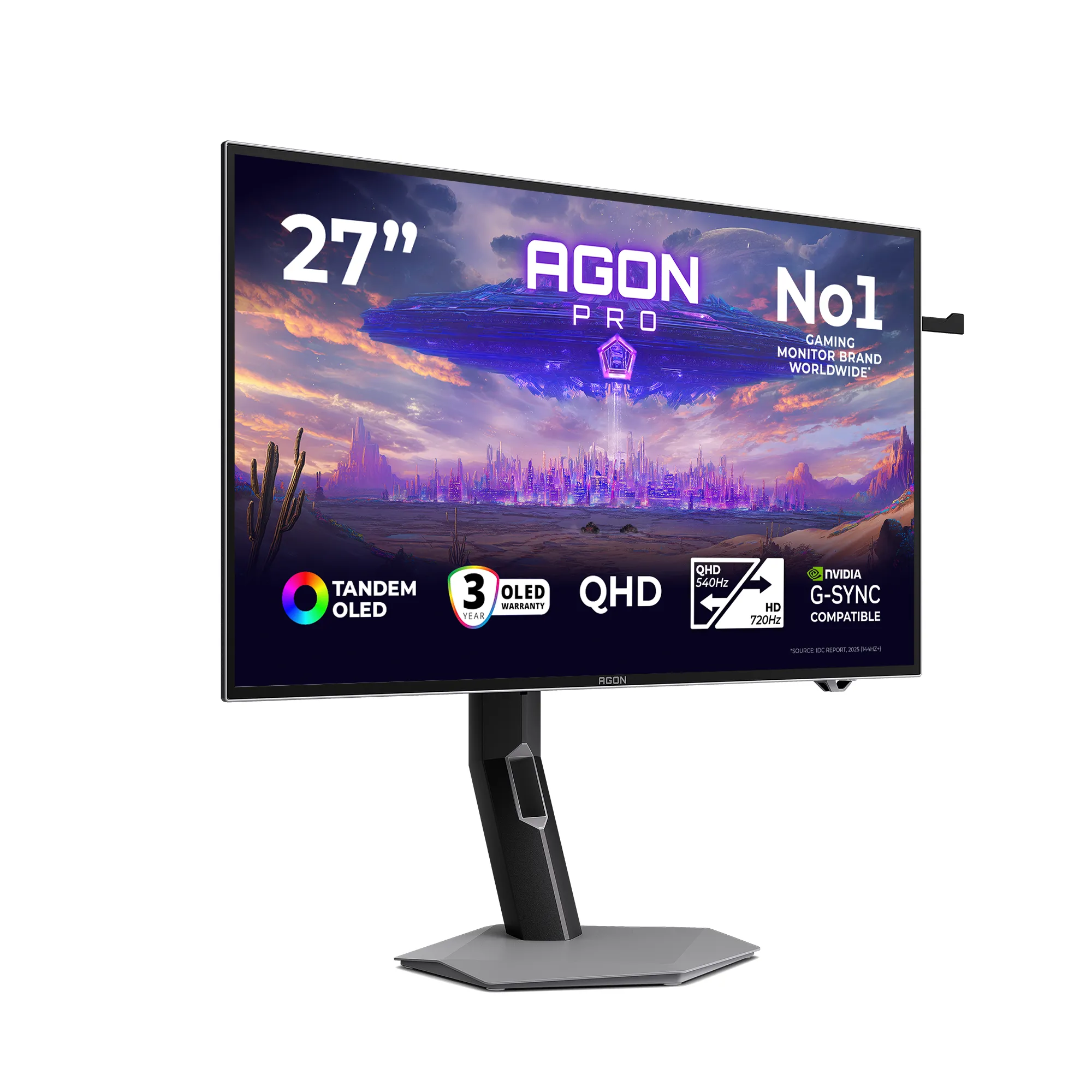 AOC AGON PRO AGP277QKDC 26.5" QHD, OLED, 720Hz, HDR Gaming Monitor with USB-C hub