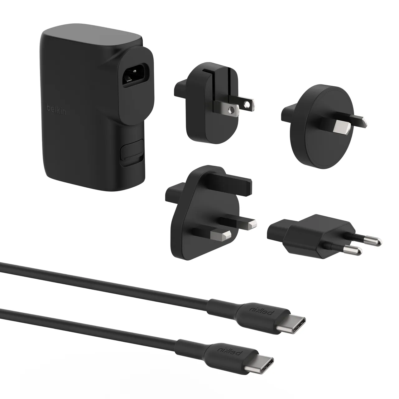 Belkin  BoostCharge Hybrid Wall Charger 25W + Power Bank 5K + Travel Adapter Kit - charger, power bank, Black