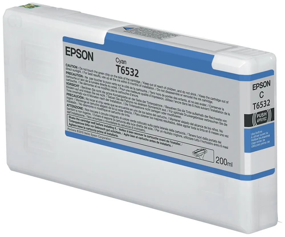 Epson T6532 ink cartridge, 200 ml, Cyan