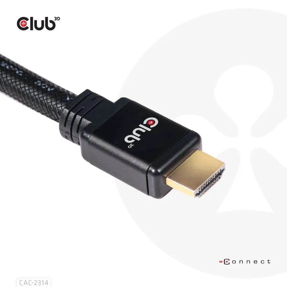 Club 3D  HDMI &ndash; HDMI 2.0 - kabel, 15 m, Svart