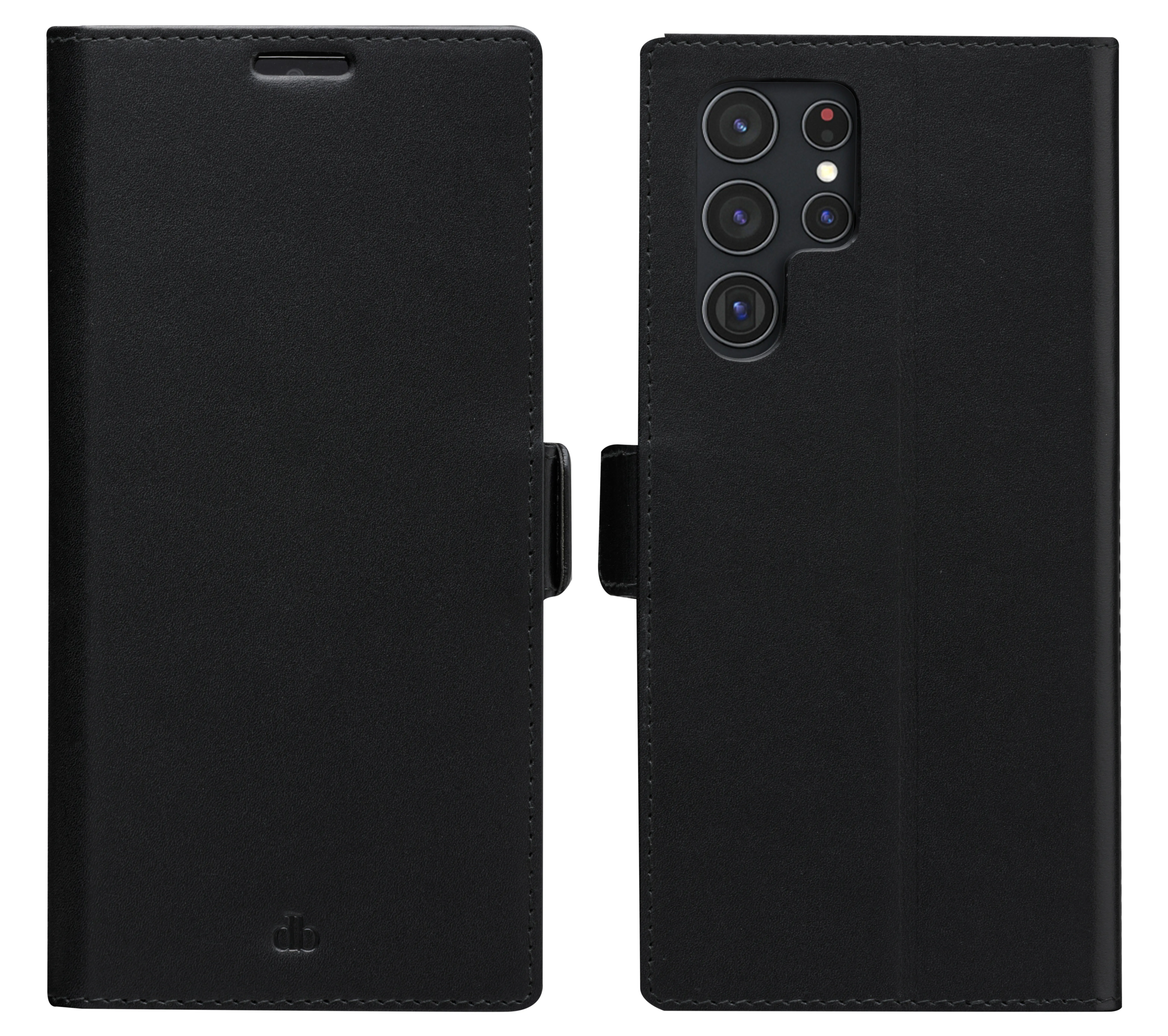 Dbramante1928 Copenhagen Slim, Galaxy S22 Ultra -lompakkokotelo, Musta