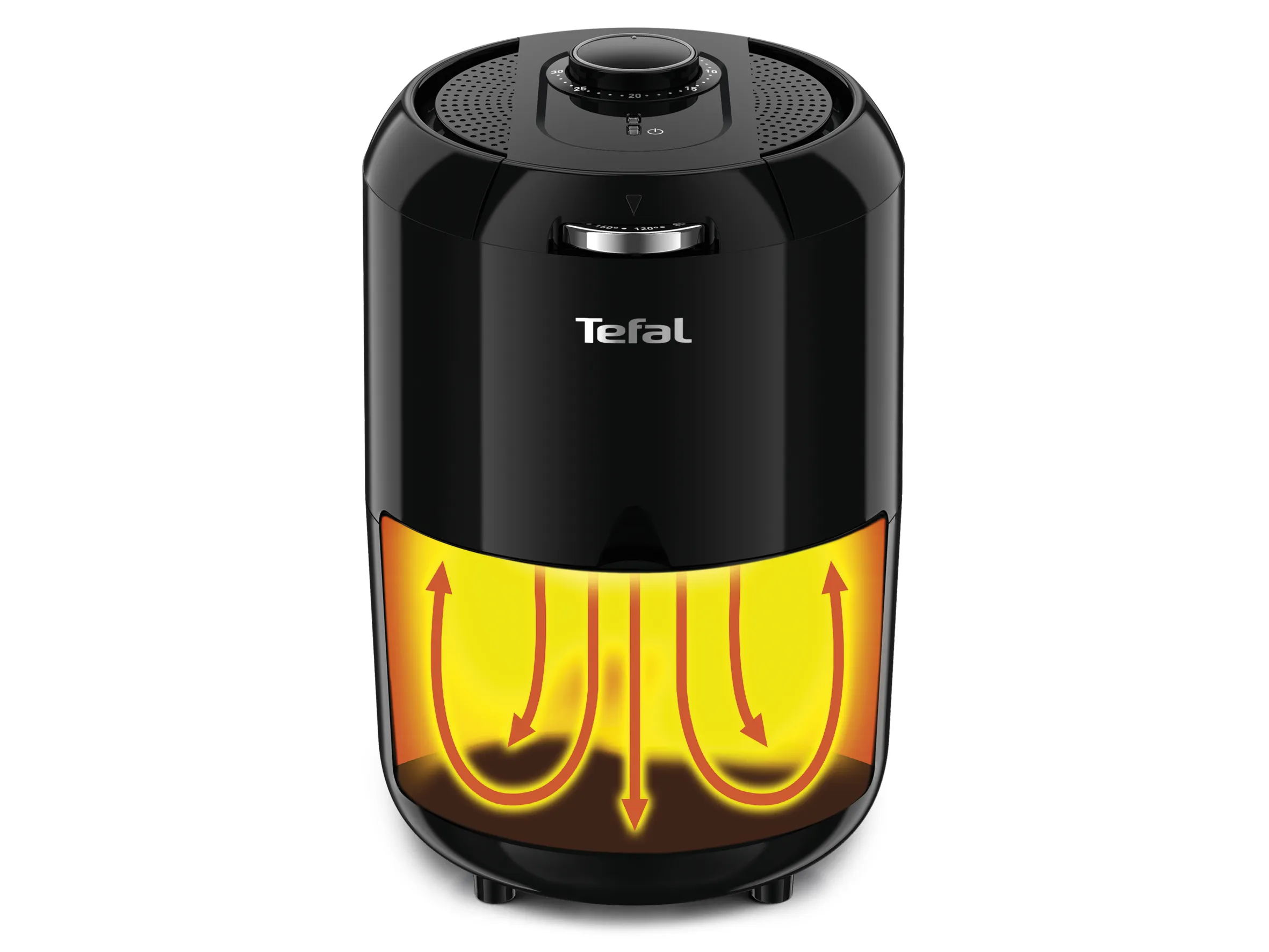 Tefal Easy Fry Compact Airfryer -kiertoilmakypsennin, musta, 1.6l