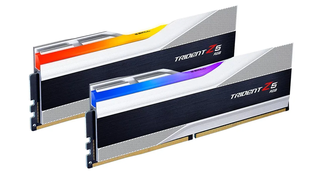 G.Skill DDR5 - 48GB - 8000 - CL - 40 (2x 24 GB) dual kit, RAM (silver, F5-8000J4048F24GX2-TZ5RS, Trident Z5 RGB, INTEL XMP)