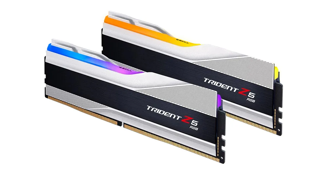 G.Skill DDR5 - 48GB - 8000 - CL - 40 (2x 24 GB) dual kit, RAM (silver, F5-8000J4048F24GX2-TZ5RS, Trident Z5 RGB, INTEL XMP)