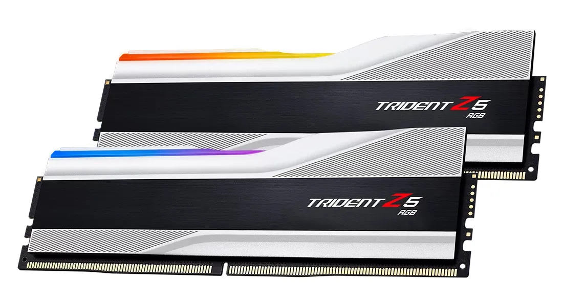 G.Skill DDR5 - 48GB - 8000 - CL - 40 (2x 24 GB) dual kit, RAM (silver, F5-8000J4048F24GX2-TZ5RS, Trident Z5 RGB, INTEL XMP)