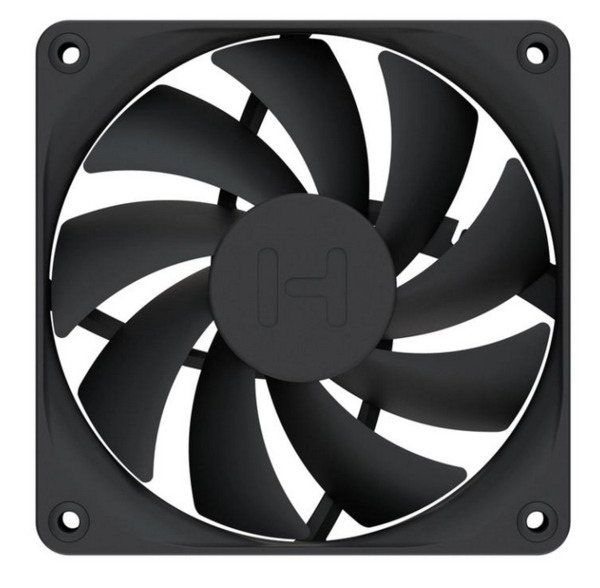 HYTE FA12, 120mm, PWM, Fluid Dynamic Bearing Fan Kit, 4-pack, Black