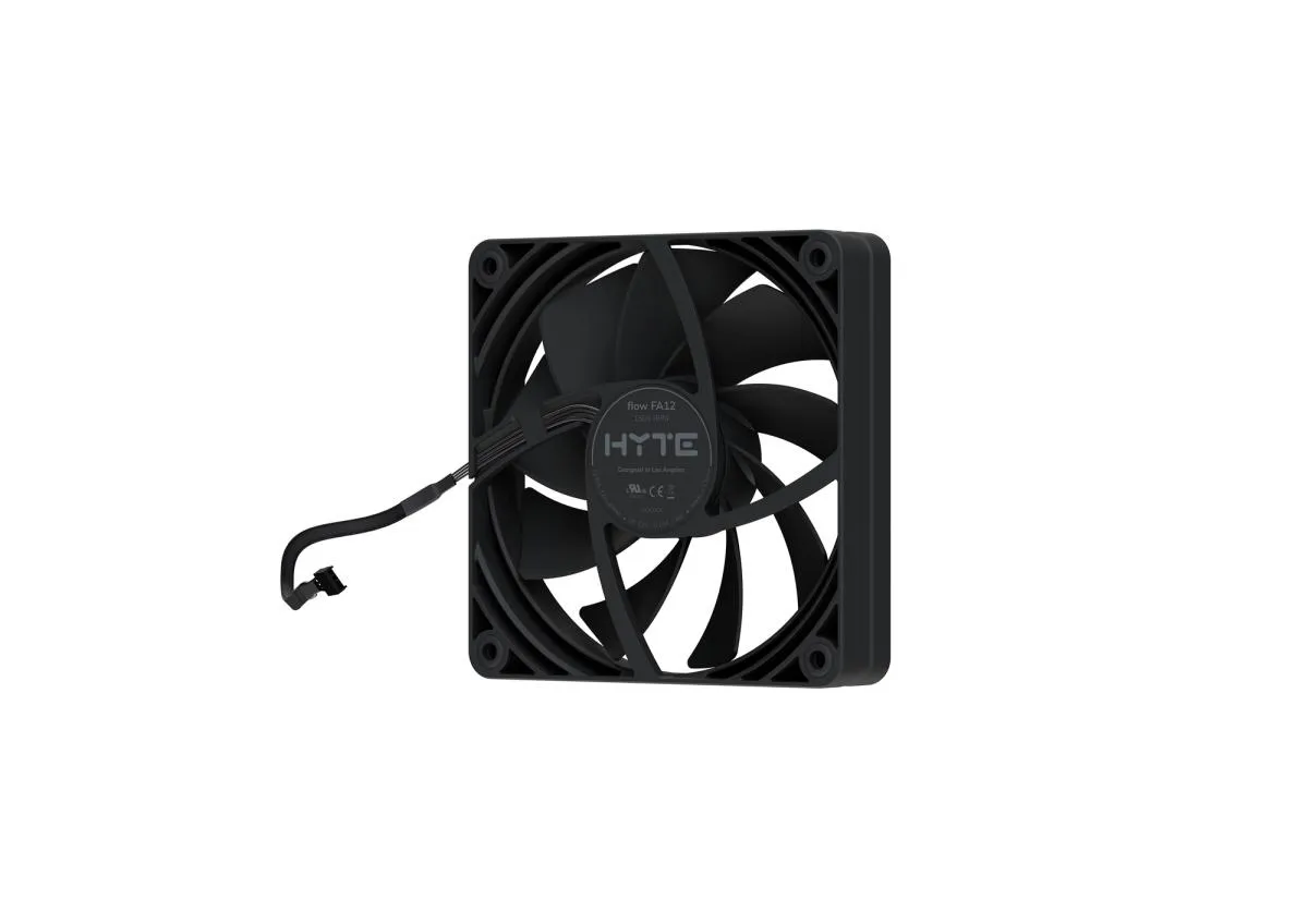 HYTE FA12, 120mm, PWM, Fluid Dynamic Bearing Fan Kit, 4-pack, Black