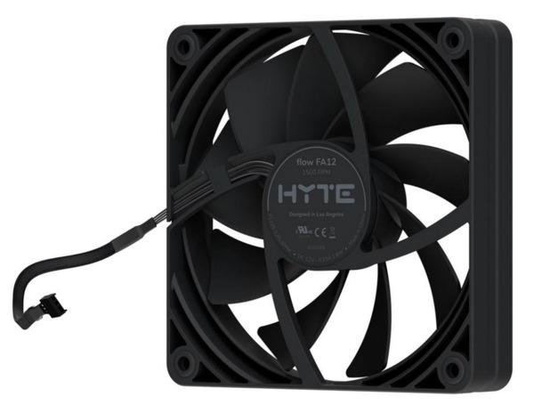 HYTE FA12, 120mm, PWM, Fluid Dynamic Bearing Fan Kit, 4-pack, Black