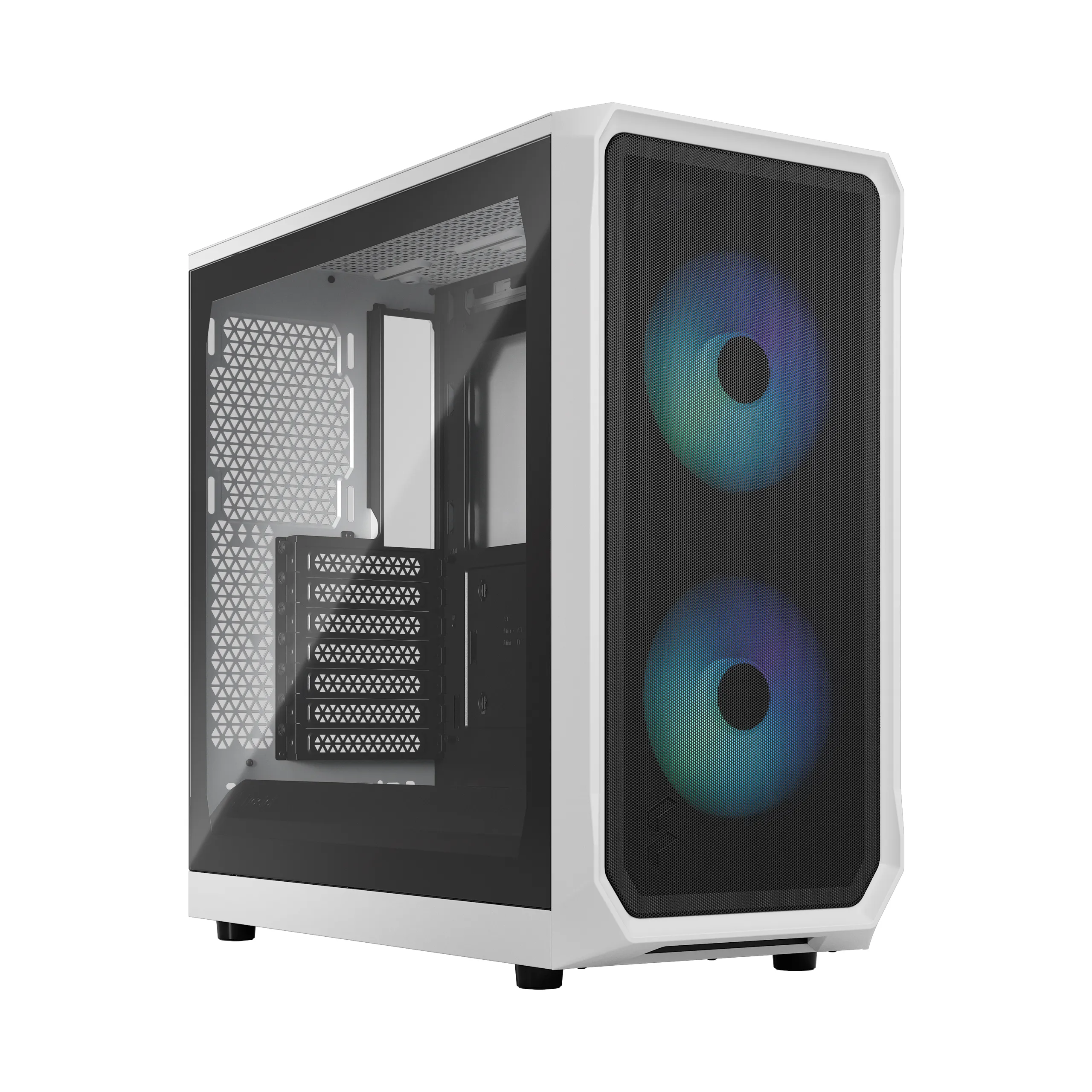 Fractal Design Focus 2 RGB - Mid Tower case with window, White / Clear Tint
