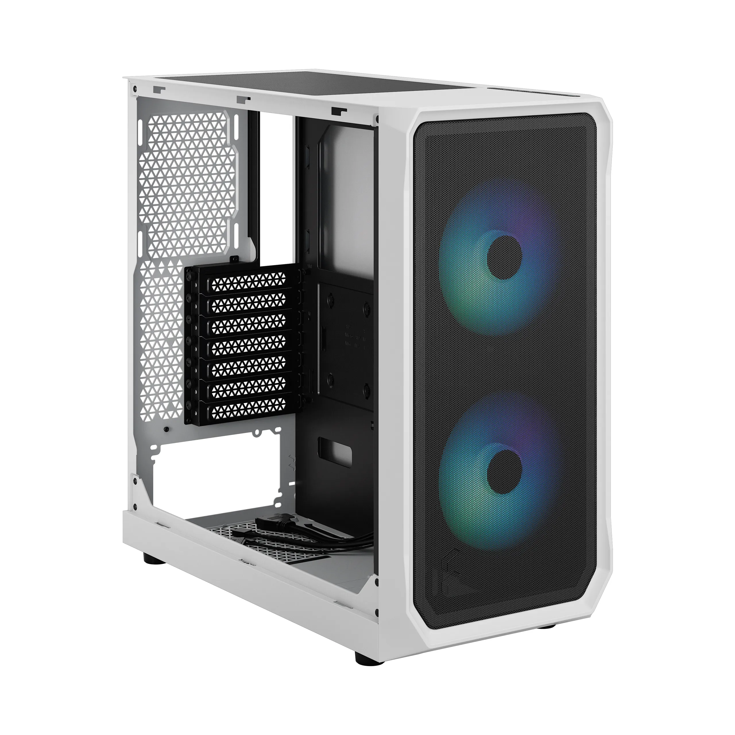 Fractal Design Focus 2 RGB - Mid Tower case with window, White / Clear Tint