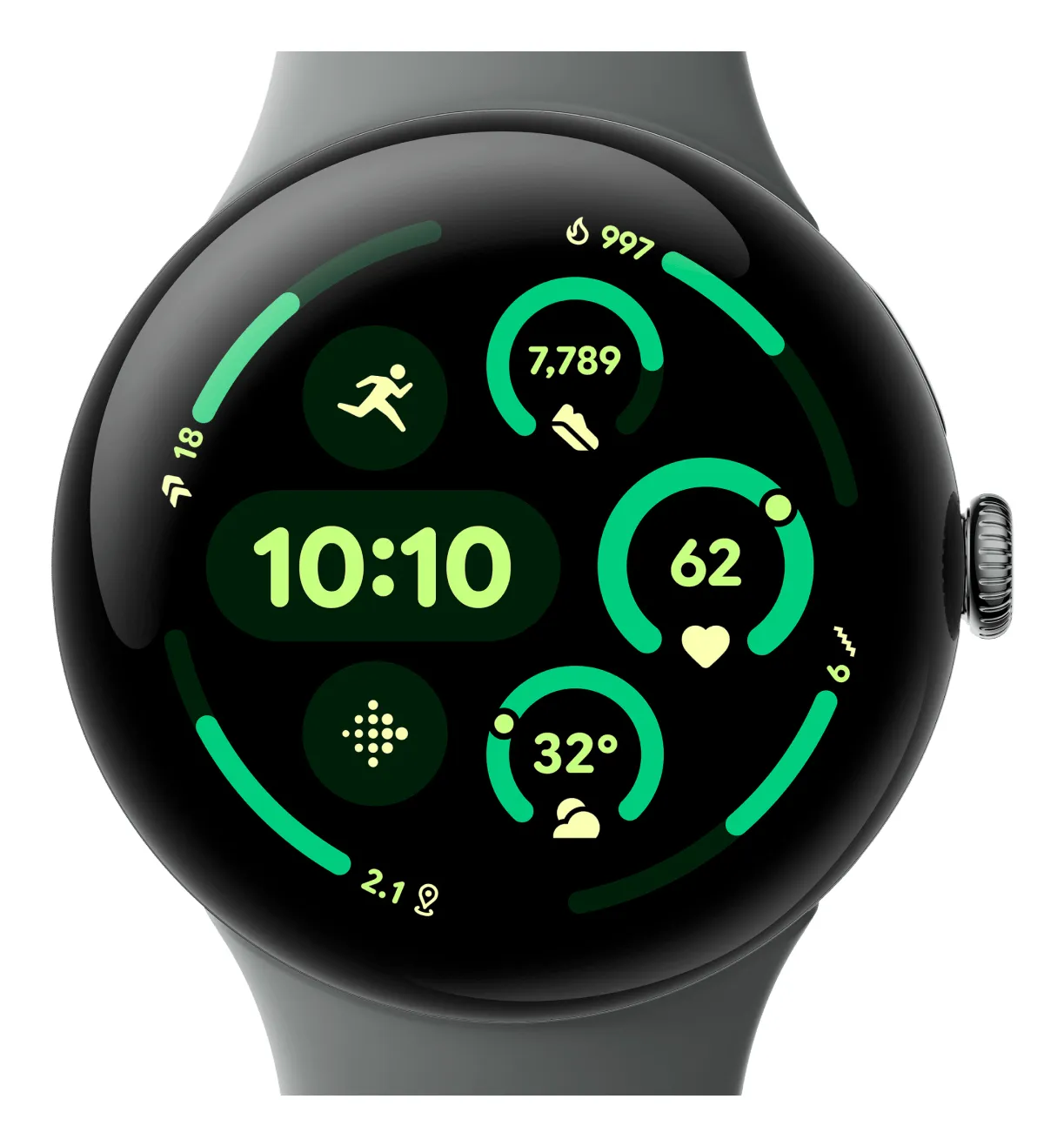 Google Pixel Watch 3 (45mm) WiFi -&auml;lykello, hazel