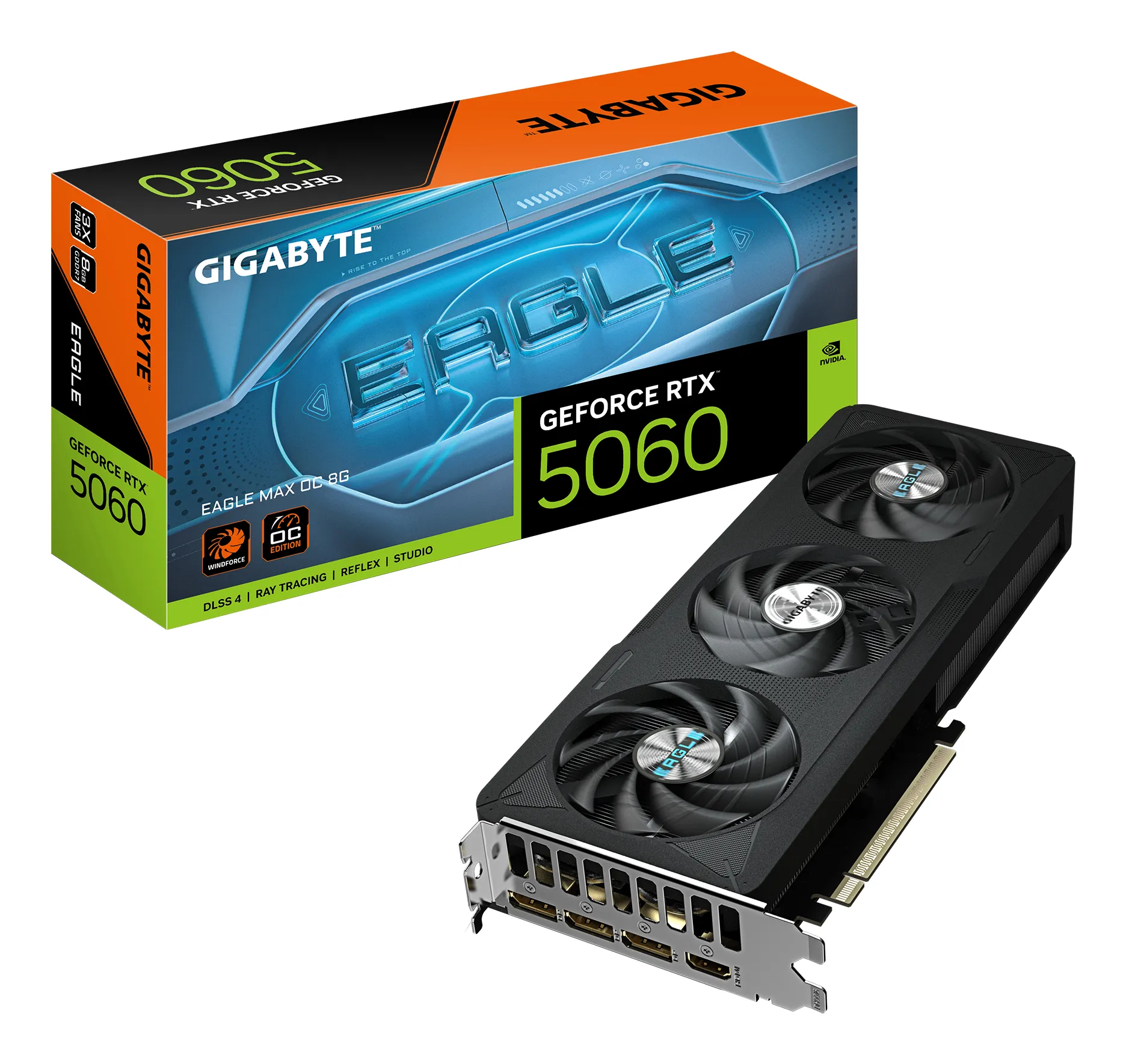 Gigabyte GeForce RTX 5060 Eagle MAX 8 Gt OC -näytönohjain Gigabyte GeForce RTX 5060 Eagle MAX 8 Gt OC -näytönohjain