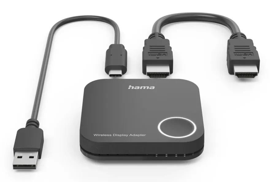 Hama HA-00200358 - Langaton n&auml;ytt&ouml;sovitin, Musta