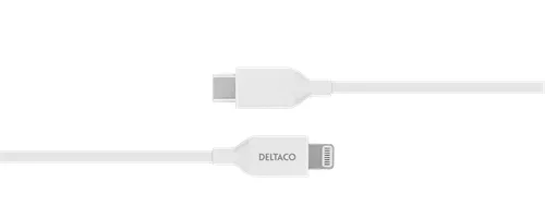 DELTACO USB-C till Lightning kabel, MFi C94, 2m, white