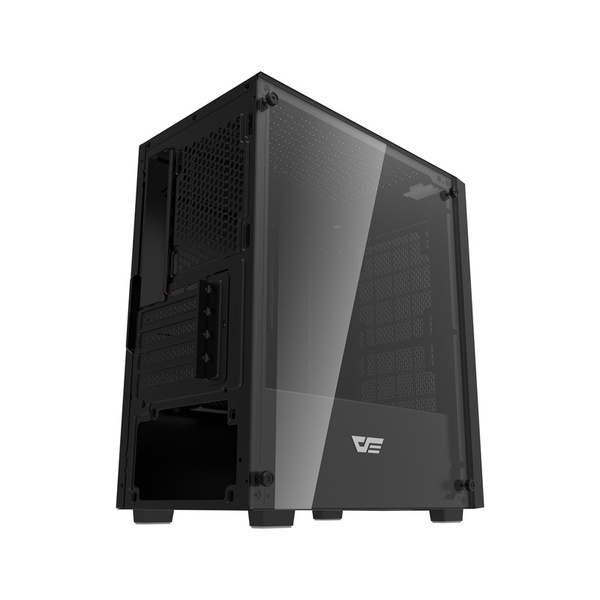 DARKFLASH M305 Mesh Mini-Tower Case with window, Black