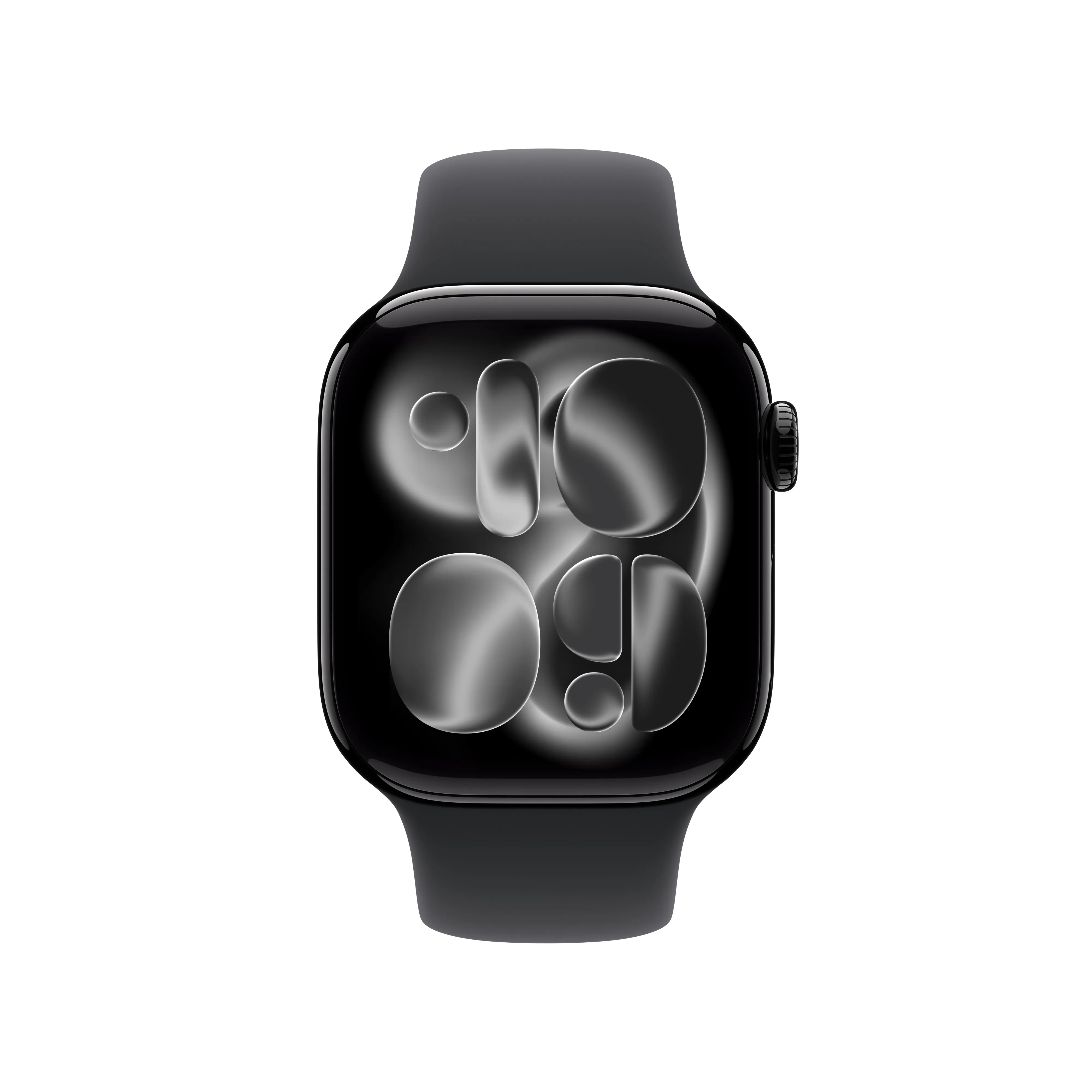 Apple Watch Series 11 (GPS) 42mm Jet Black Aluminium Case with Black Sport Band, S/M