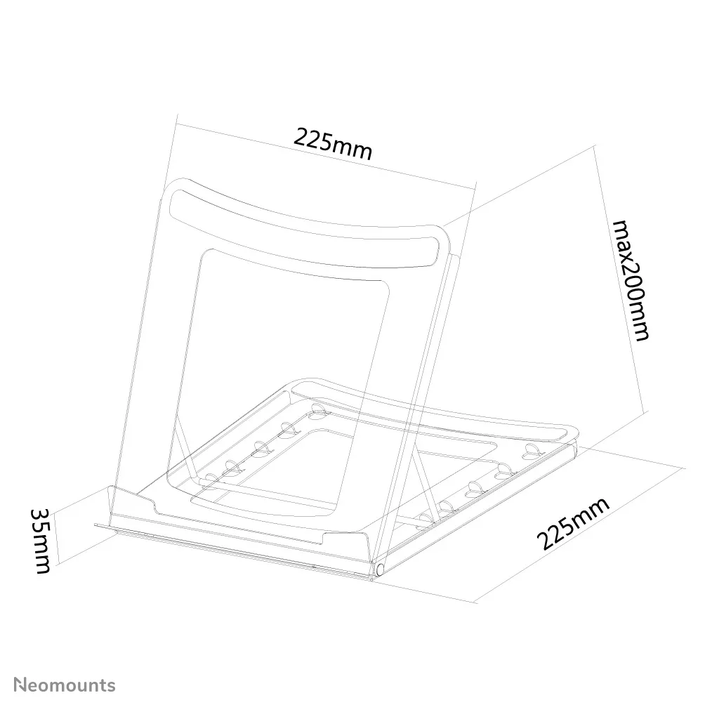 NEWSTAR NOTEBOOK DESK STAND (ERGONOMIC, CAN BE POSITIONED IN 5 STEPS)