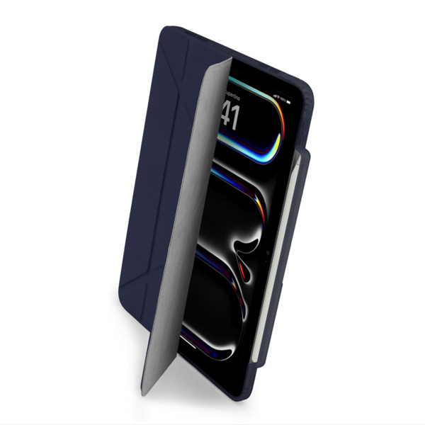 Pipetto iPad Pro 13 (2024) Origami No3 - pencil case, dark blue