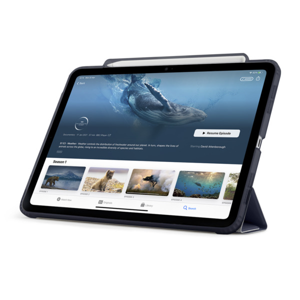 Pipetto iPad Pro 13 (2024) Origami No3 - pencil case, dark blue