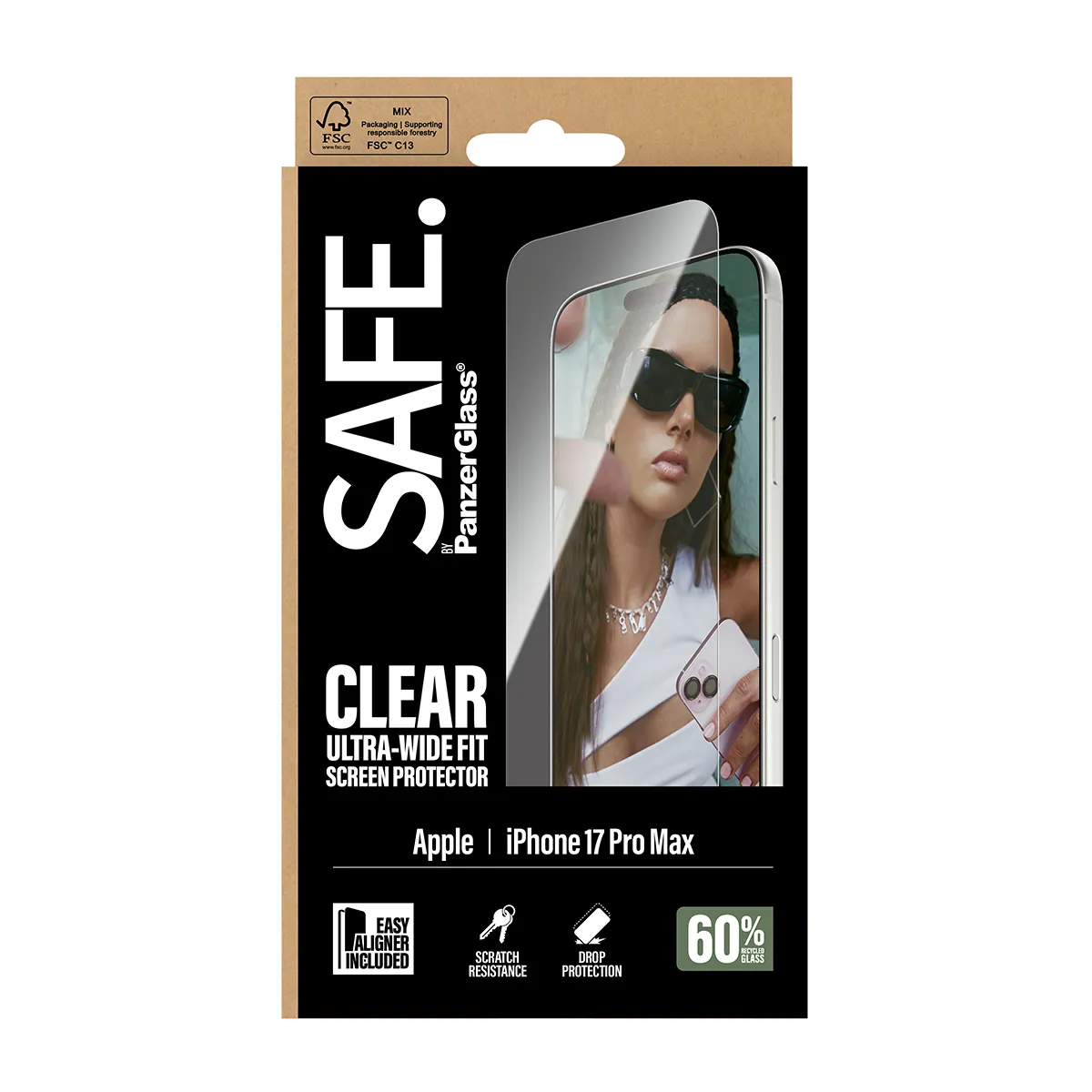 Panzerglass Safe iPhone 17 Pro / 17 Pro Max - screen protector, Ultra Wide Fit