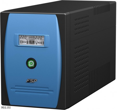 FSP EP1.5K, UPS, 1500VA 900W, USB/RJ11/RS232, musta/sin