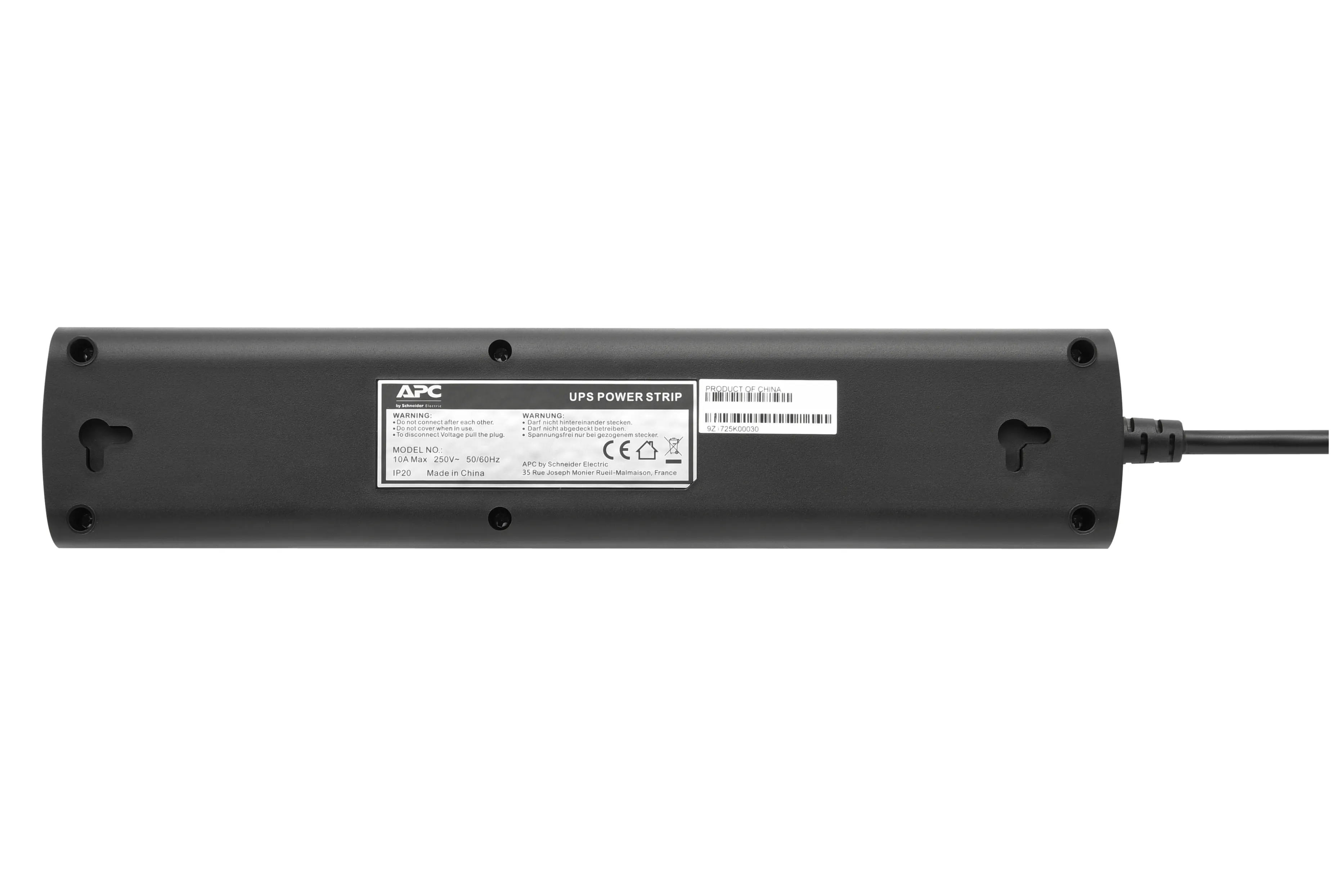 APC UPS Power Strip PZ42IZ-GR - Extension cord (mountable on tower/external), AC 230 V - 2500 watts - Input: IEC 60320 C14 - Output connections: 4 (CEE 7/3)