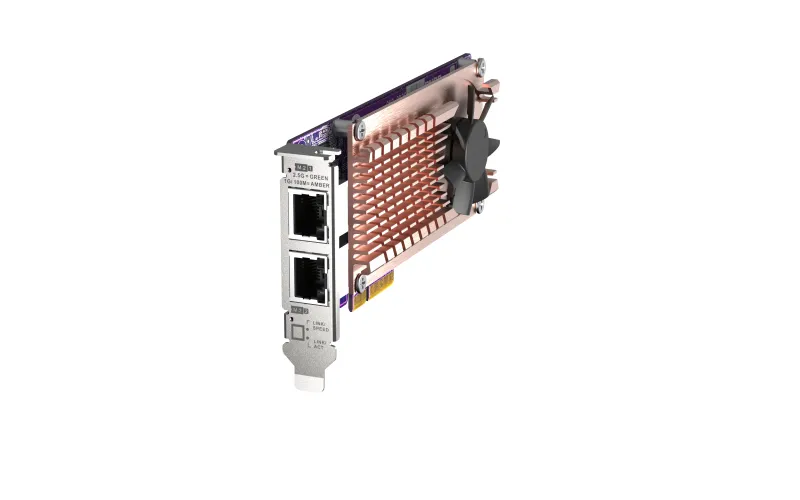 QNAP QM2 series Card 2 x PCIe 2280 M.2 SSD slots PCIe Gen3x4  2xIntel I225LM 2.5GbE NBASE-T port