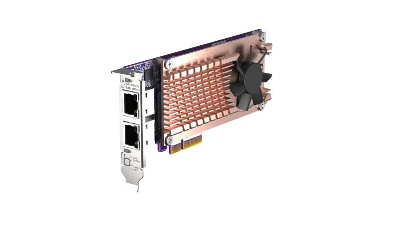 QNAP QM2 series Card 2 x PCIe 2280 M.2 SSD slots PCIe Gen3x4  2xIntel I225LM 2.5GbE NBASE-T port