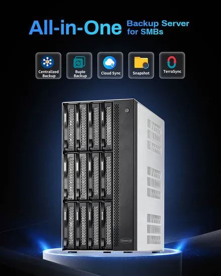 TERRAMASTER T12-500 Pro - Network Attached Storage, Grey