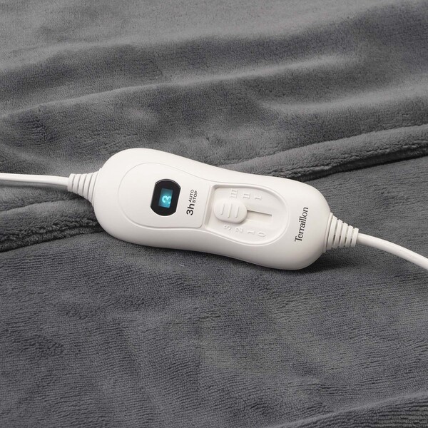 Terraillon Sähkölämmitteinen peitto Plaid Cozy 160 x 120 cm, tummanharmaa