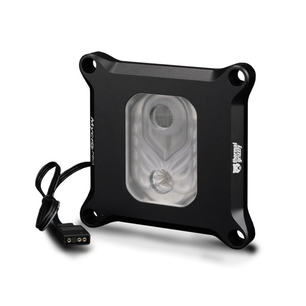 Thermal Grizzly Intel 1851 Mycro Pro RGB, LGA1851, LGA1700, G1/4", ARGB -custom-jäähdytys, musta