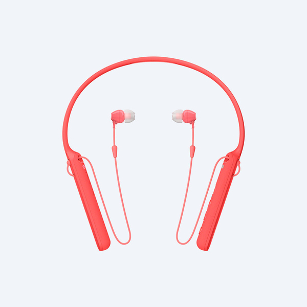 SONY WIC400R BT headphone - 20H battery - Red