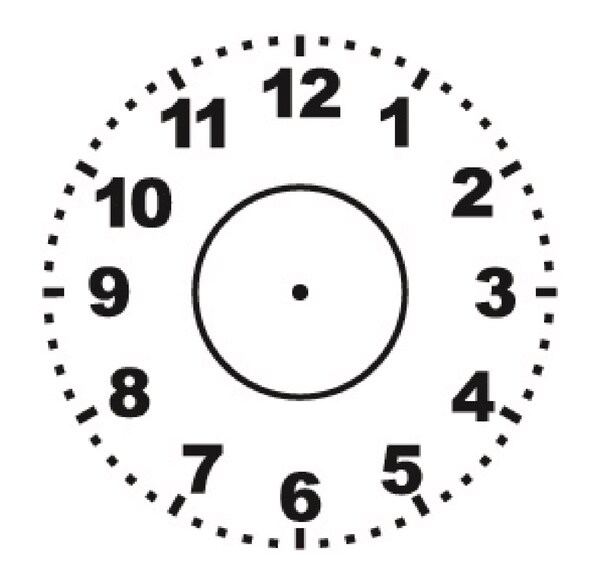 X Clamations clock face black Artline