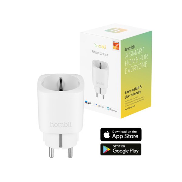 Hombli Smart Socket HBSS-0109 -&auml;lypistorasia, Wi-Fi, valkoinen