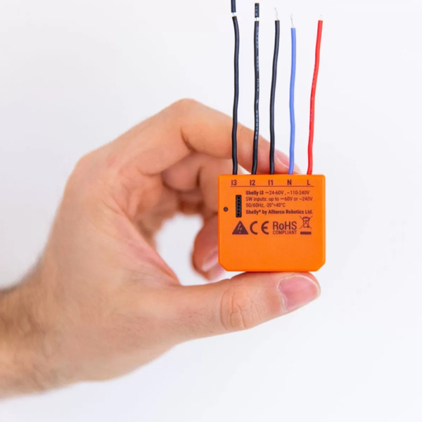 Shelly i3 Recessed WiFi transmitter, 3 channels, orange
