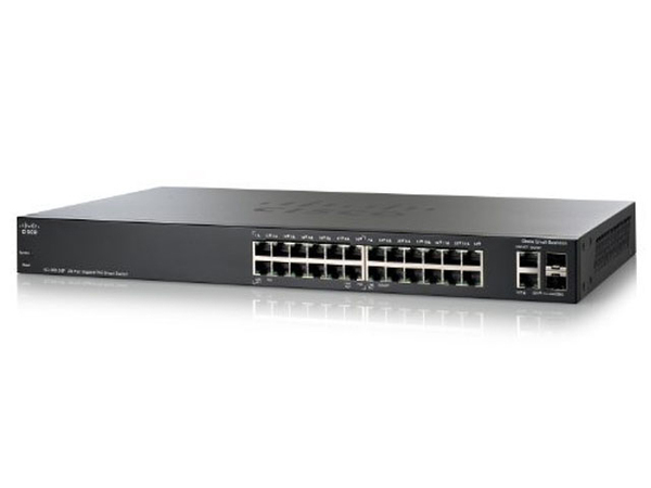 Cisco Small Business Smart SF200-24P - Kytkin - Hallinnoitu - 12 x 10/100 (PoE) + 12 x 10/100 + 2 x combo Gigabit SFP - ty&ouml;p&ouml;yt&auml;, r&auml;kkiin asennettava - PoE
