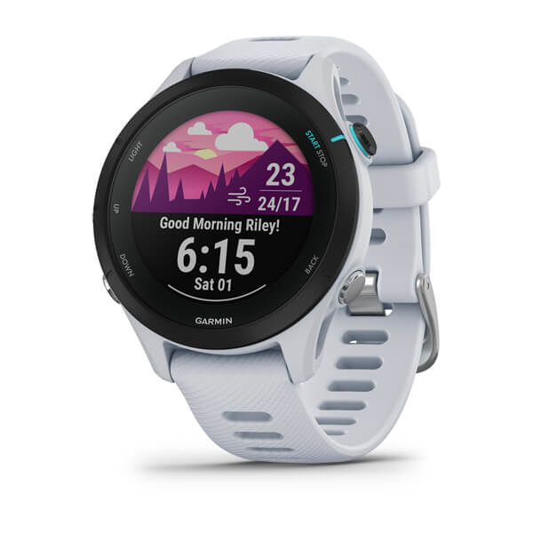 Garmin Forerunner 255s Music -urheilukello, valkoinen